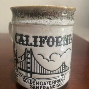 Vintage, SanFrancisco Souvenir Mug, Featuring Raised Graphics of the Golden Gate